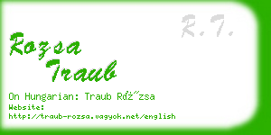 rozsa traub business card